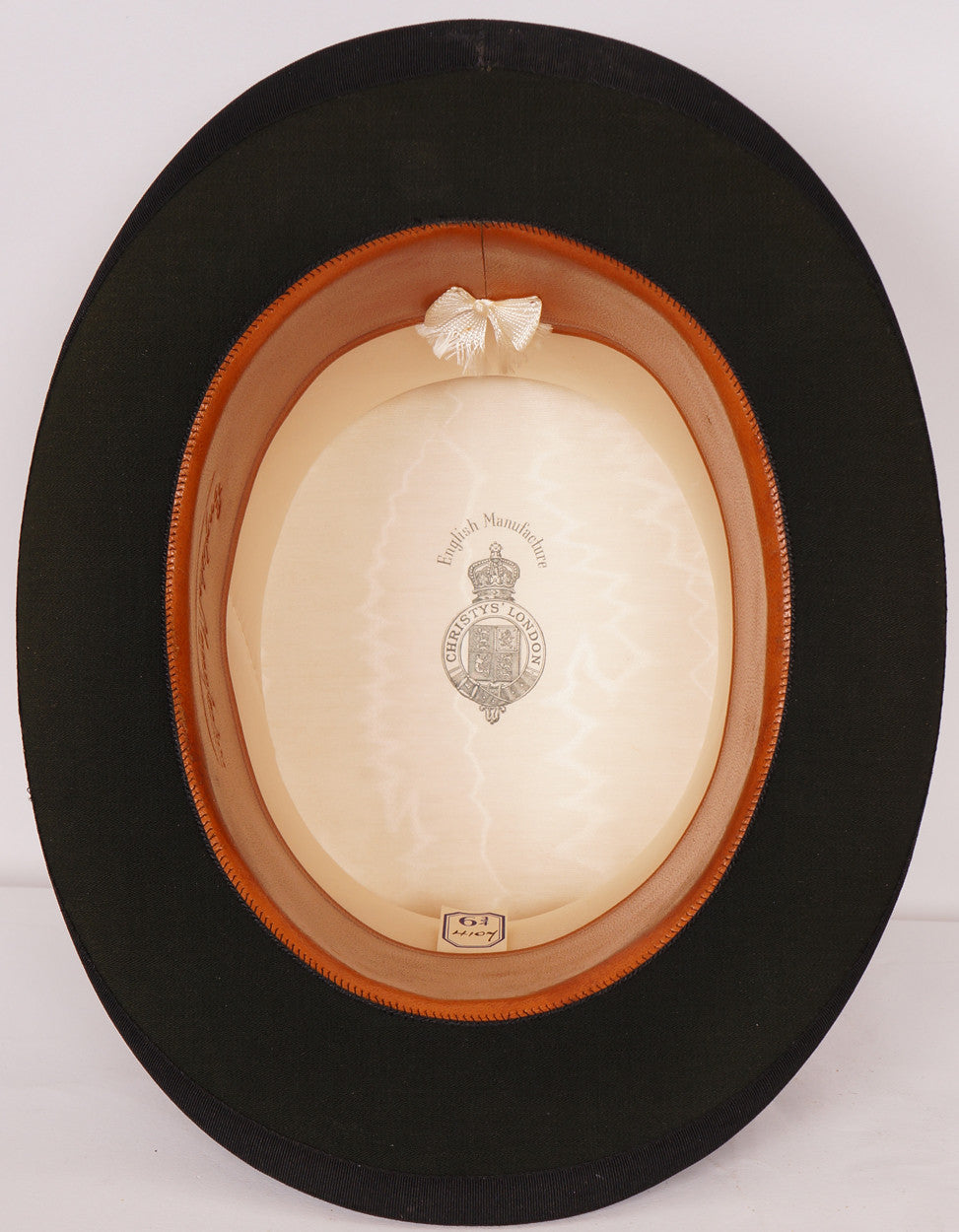 Vintage 1940s Black Brushed Silk Top Hat by Christys London Size 6 3/4 - Poppy's Vintage Clothing