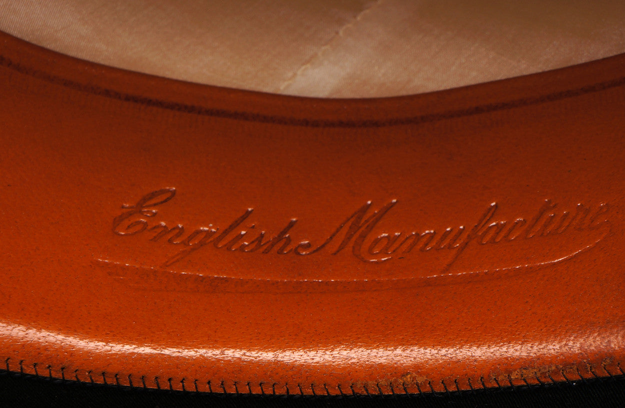 Vintage 1940s Black Brushed Silk Top Hat by Christys London Size 6 3/4 - Poppy's Vintage Clothing