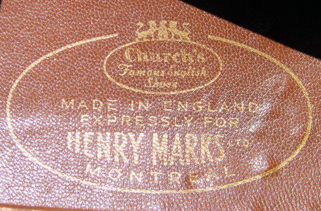 Vintage 1970s Church’s Brown Suede Shoes - Loafers Brass Studded - Mens Size 9 B/C - Poppy's Vintage Clothing