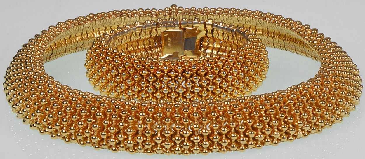 Ciner Demi Parure Necklace and Bracelet Vintage 70s Jewelry Set - Poppy's Vintage Clothing