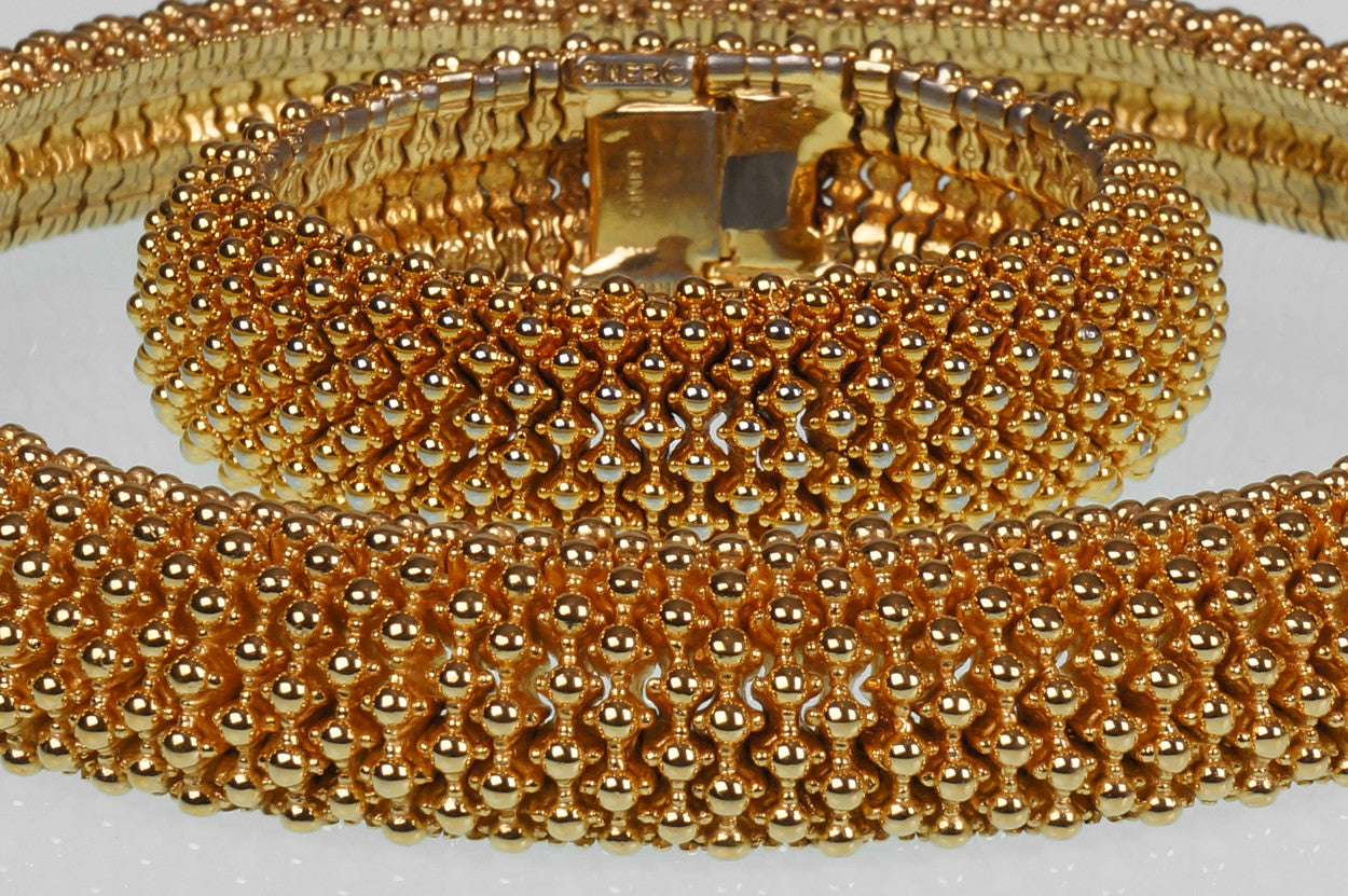 Ciner Demi Parure Necklace and Bracelet Vintage 70s Jewelry Set - Poppy's Vintage Clothing