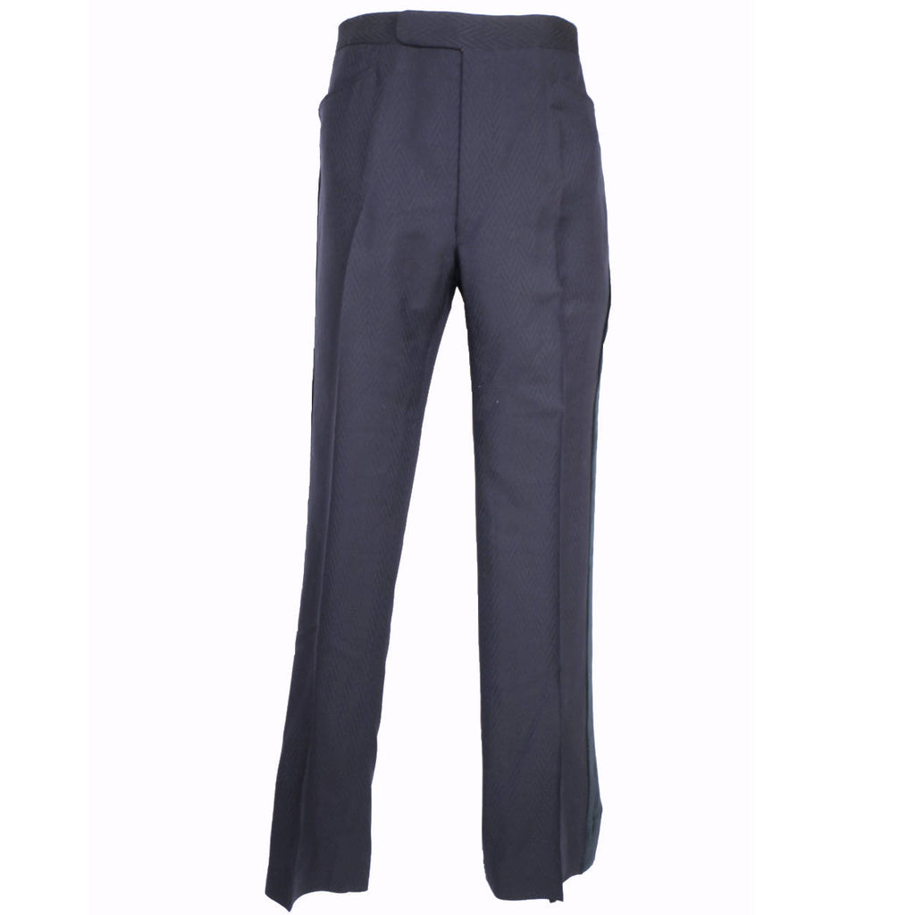 Vintage 1972 Mens Mohair Wool Tuxedo Suit Navy Blue Classy Formal Wear Size 42 - Poppy's Vintage Clothing