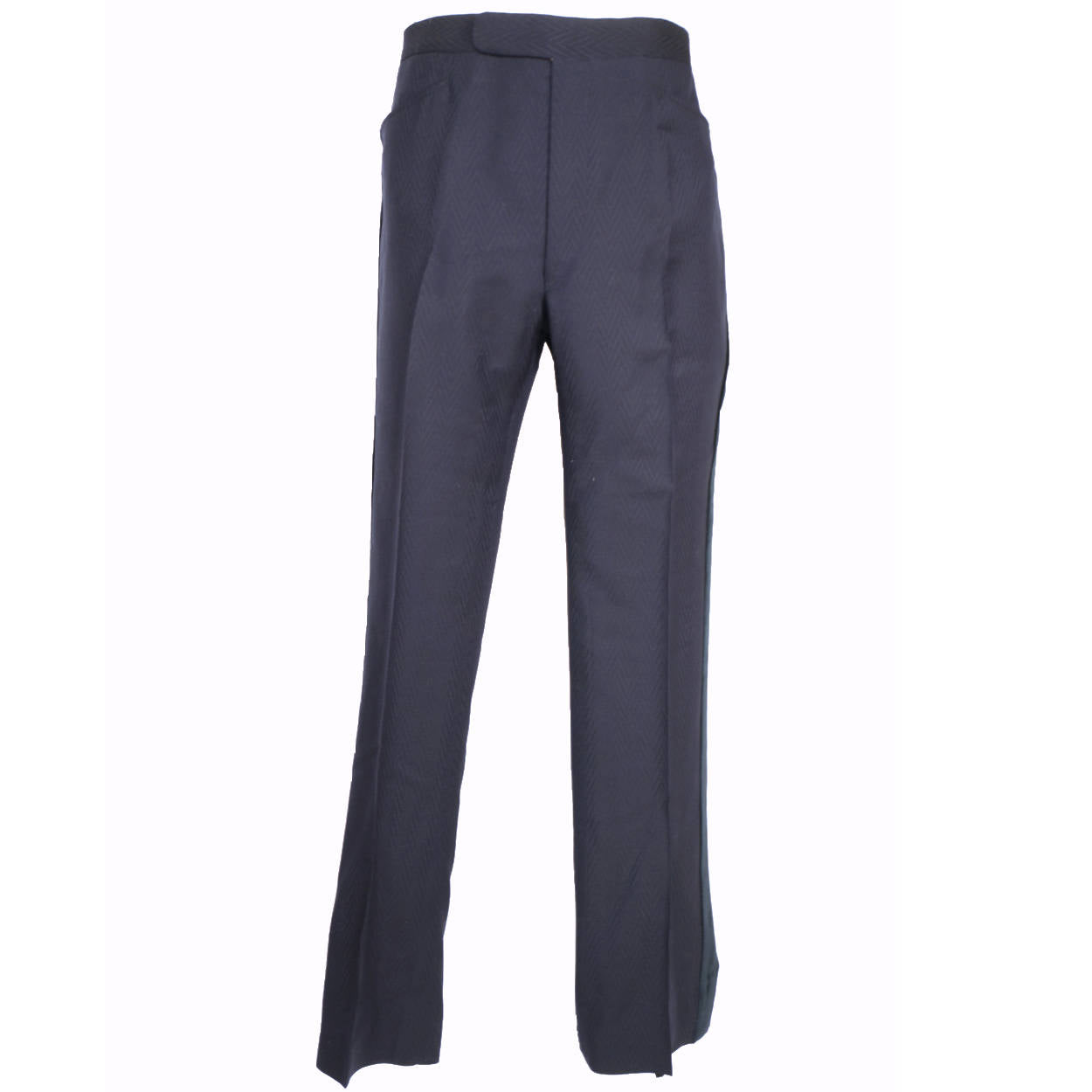 Vintage 1972 Mens Mohair Wool Tuxedo Suit Navy Blue Classy Formal Wear Size 42 - Poppy's Vintage Clothing