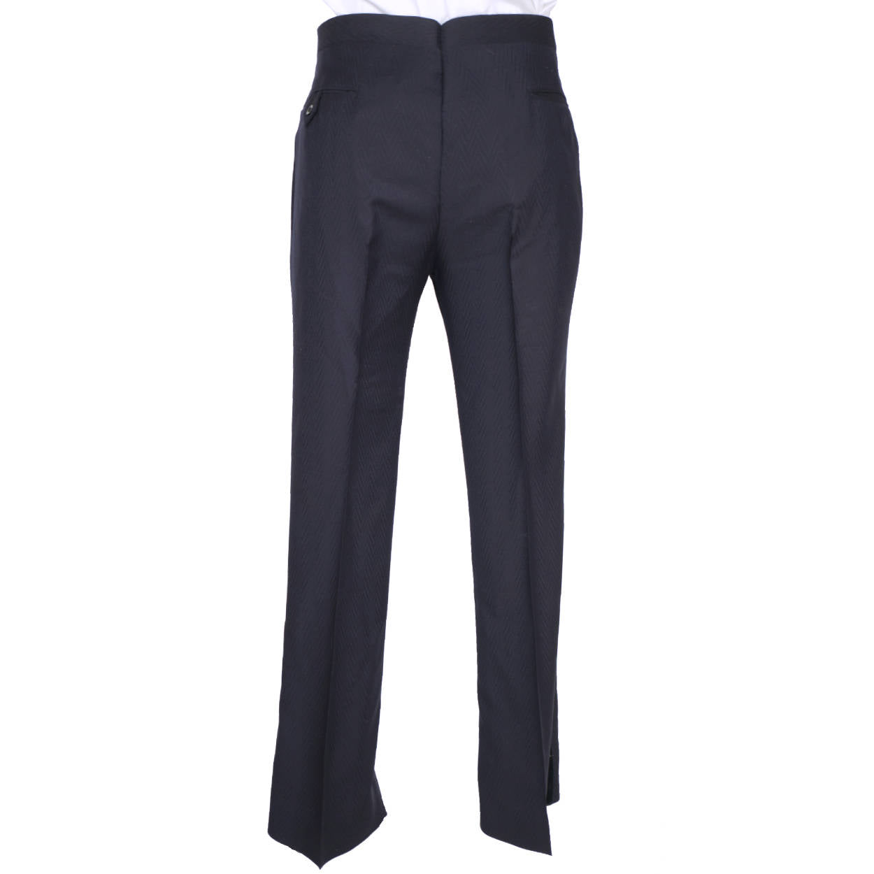 Vintage 1972 Mens Mohair Wool Tuxedo Suit Navy Blue Classy Formal Wear Size 42 - Poppy's Vintage Clothing