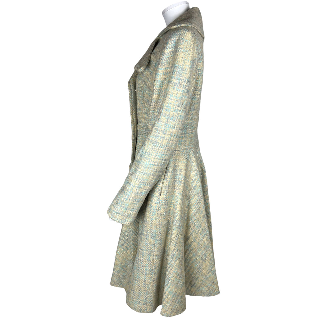 Vintage Wool Blend Tweed Coat One of a Kind Design Ladies 10