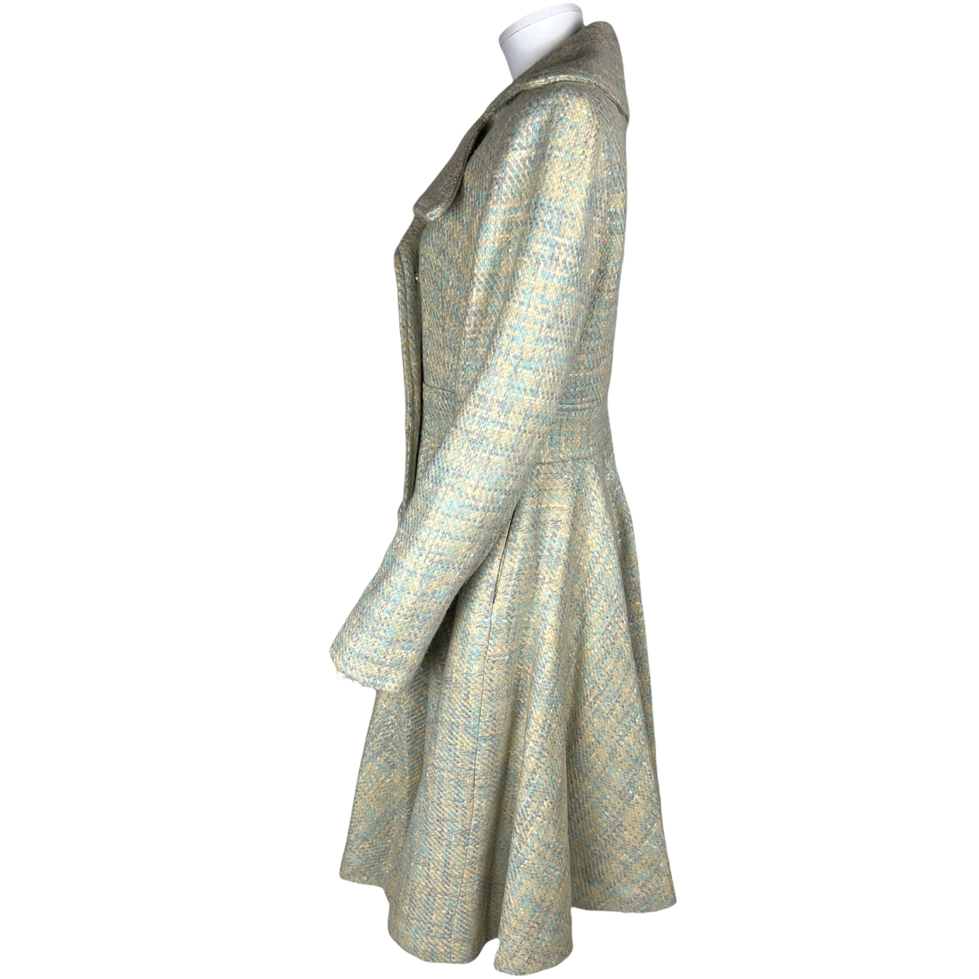 Vintage Wool Blend Tweed Coat One of a Kind Design Ladies 10
