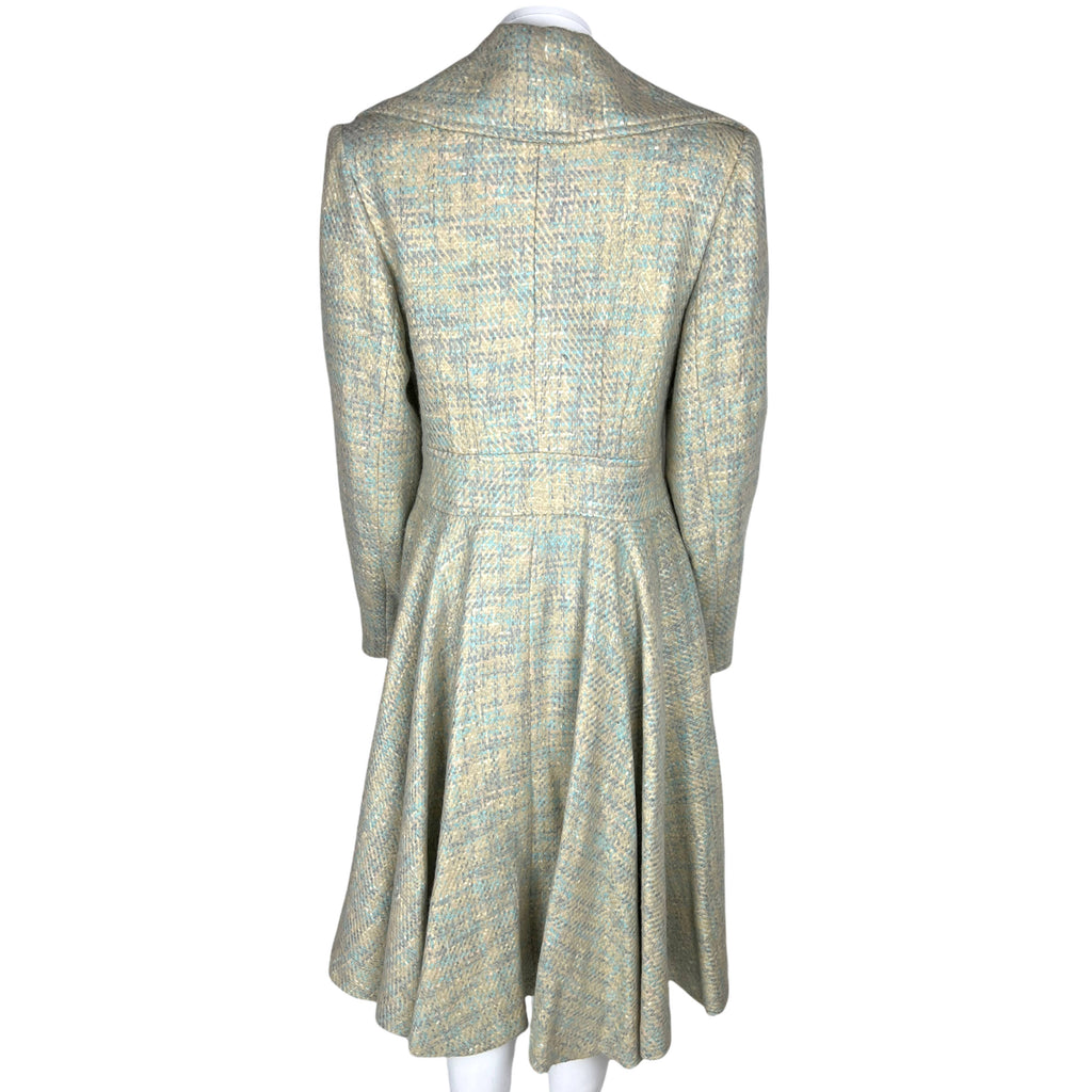 Vintage Wool Blend Tweed Coat One of a Kind Design Ladies 10