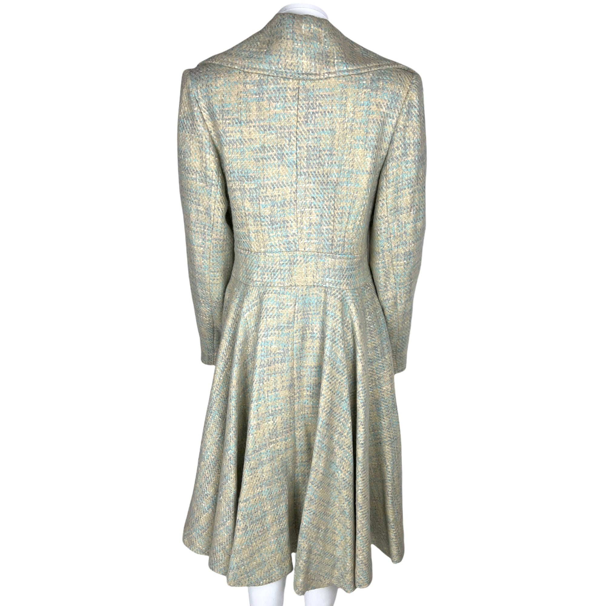 Vintage Wool Blend Tweed Coat One of a Kind Design Ladies 10