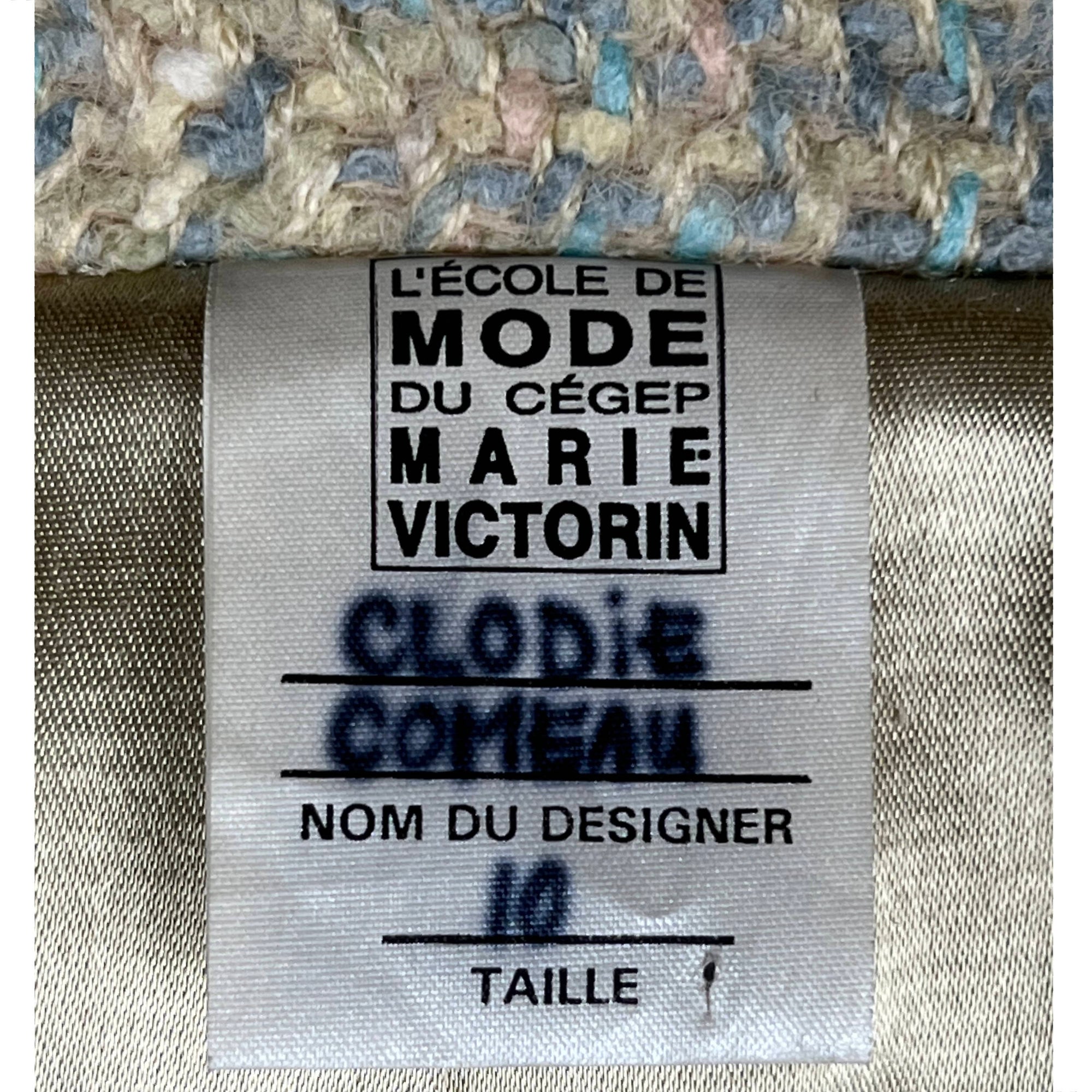 Vintage Wool Blend Tweed Coat One of a Kind Design Ladies 10