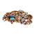 Vintage Continental AB Rhinestone Brooch w Iridescent Cabuchons 1950s - Poppy's Vintage Clothing