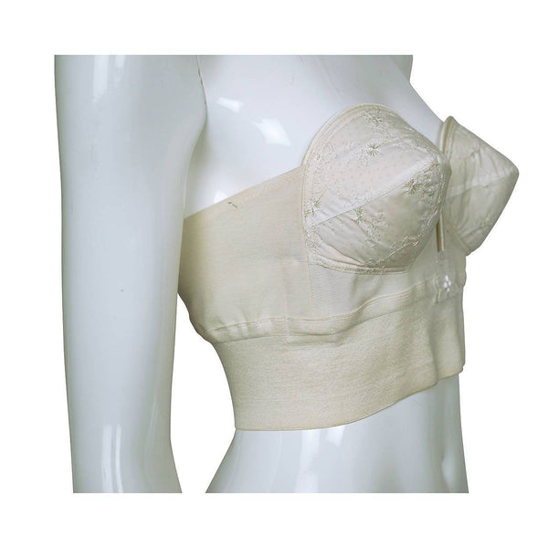 Vintage 1950s Strapless Dress Bullet Bra Corette Vanity Brassiere Montreal 34B - Poppy's Vintage Clothing
