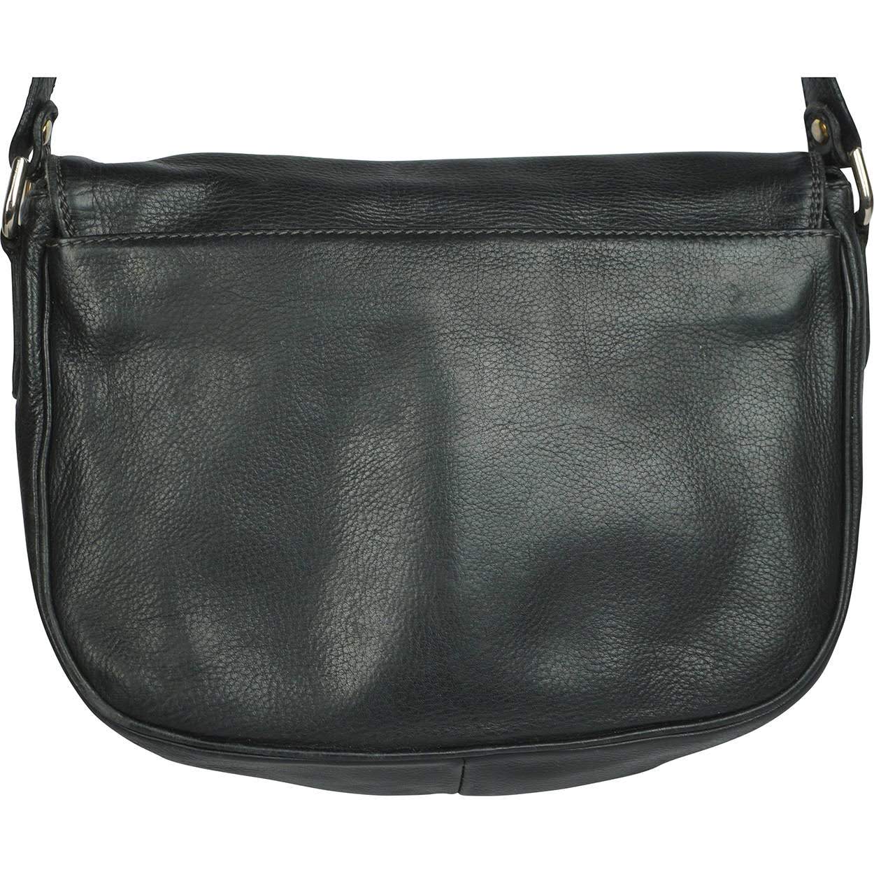 Vintage Courreges Black Leather Shoulder Bag 1980s - Poppy's Vintage Clothing