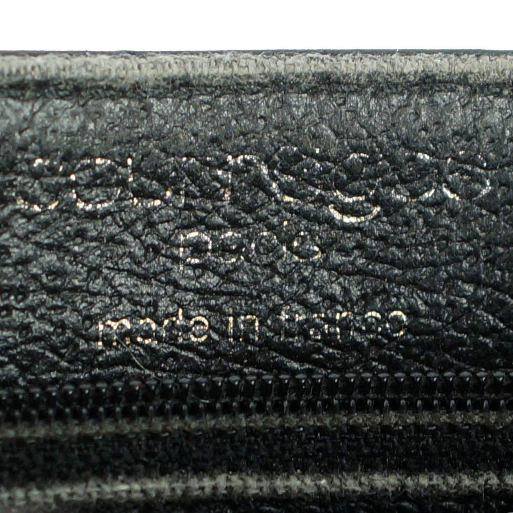 Vintage Courreges Black Leather Shoulder Bag 1980s - Poppy's Vintage Clothing