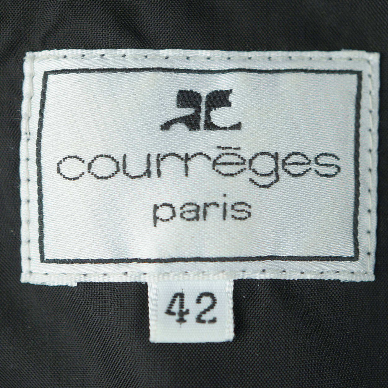1980s Vintage Courreges Dress Sequinned Black Polyester 42 - Poppy's Vintage Clothing