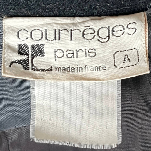 vintage courreges black wool muffler