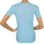 Vintage 1970s Courreges Paris Sheer Blue Top Logo T Shirt Size S - Poppy's Vintage Clothing