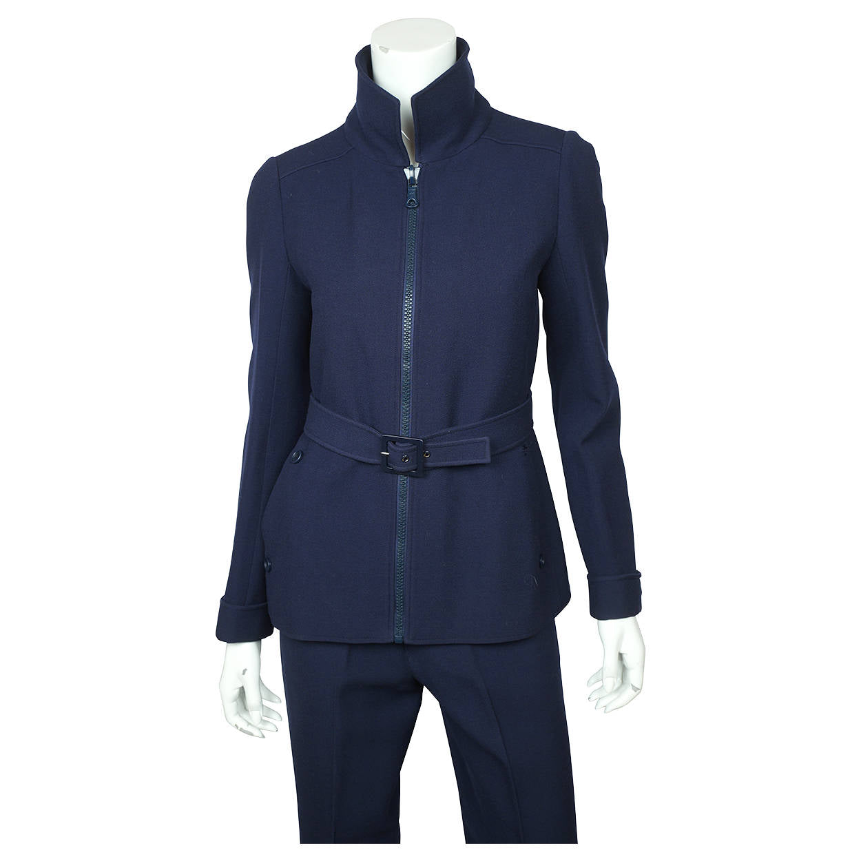 Vintage 1970s Courreges Paris Couture Future Pant Suit Pants &amp; Jacket Size S M - Poppy's Vintage Clothing