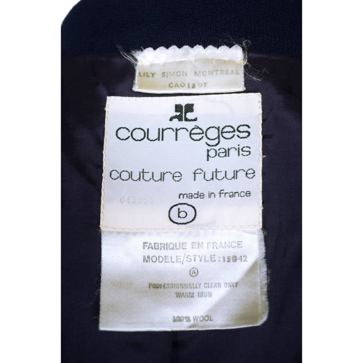 Vintage 1970s Courreges Paris Couture Future Pant Suit Pants &amp; Jacket Size S M - Poppy's Vintage Clothing