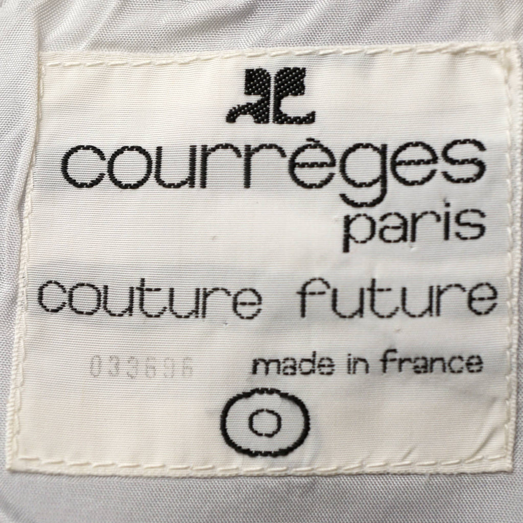 Vintage 1970s Courreges Paris Lavender Blue Wool Mini Skirt - Couture Future - Poppy's Vintage Clothing