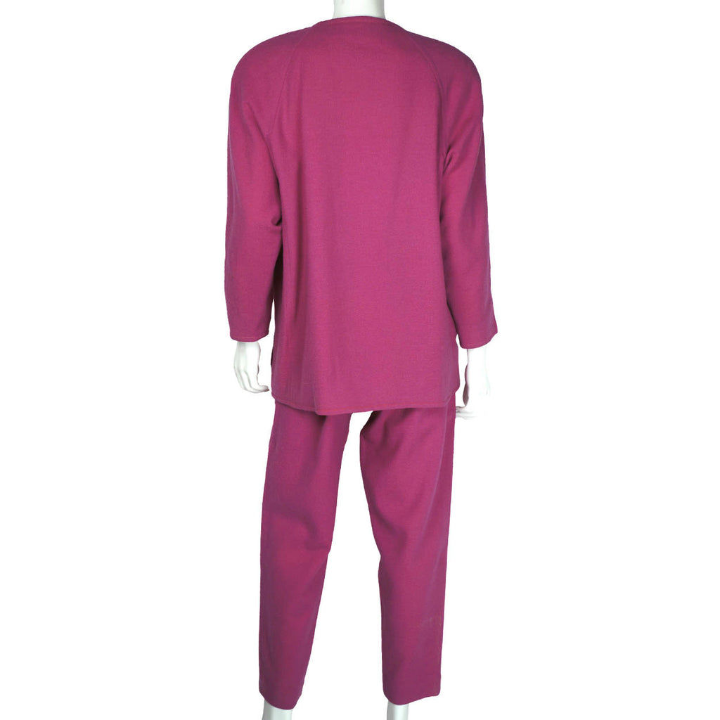 1980s Vintage Courreges Pant Suit Magenta Pink Size 44 - Poppy's Vintage Clothing