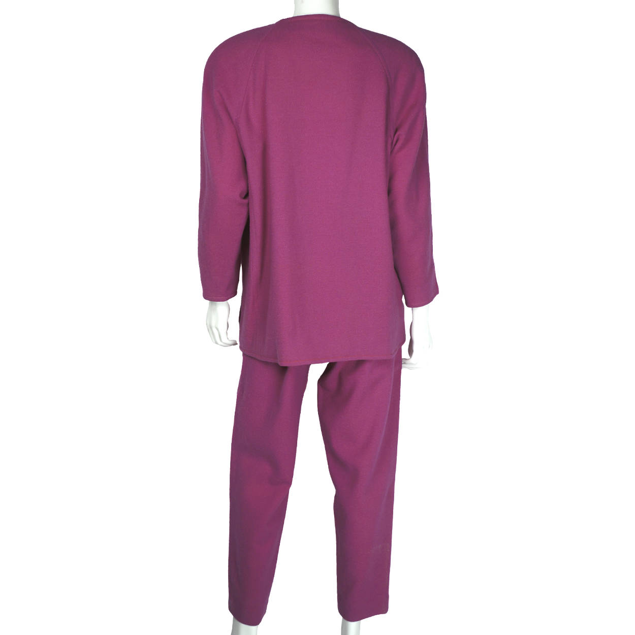 1980s Vintage Courreges Pant Suit Magenta Pink Size 44 - Poppy's Vintage Clothing