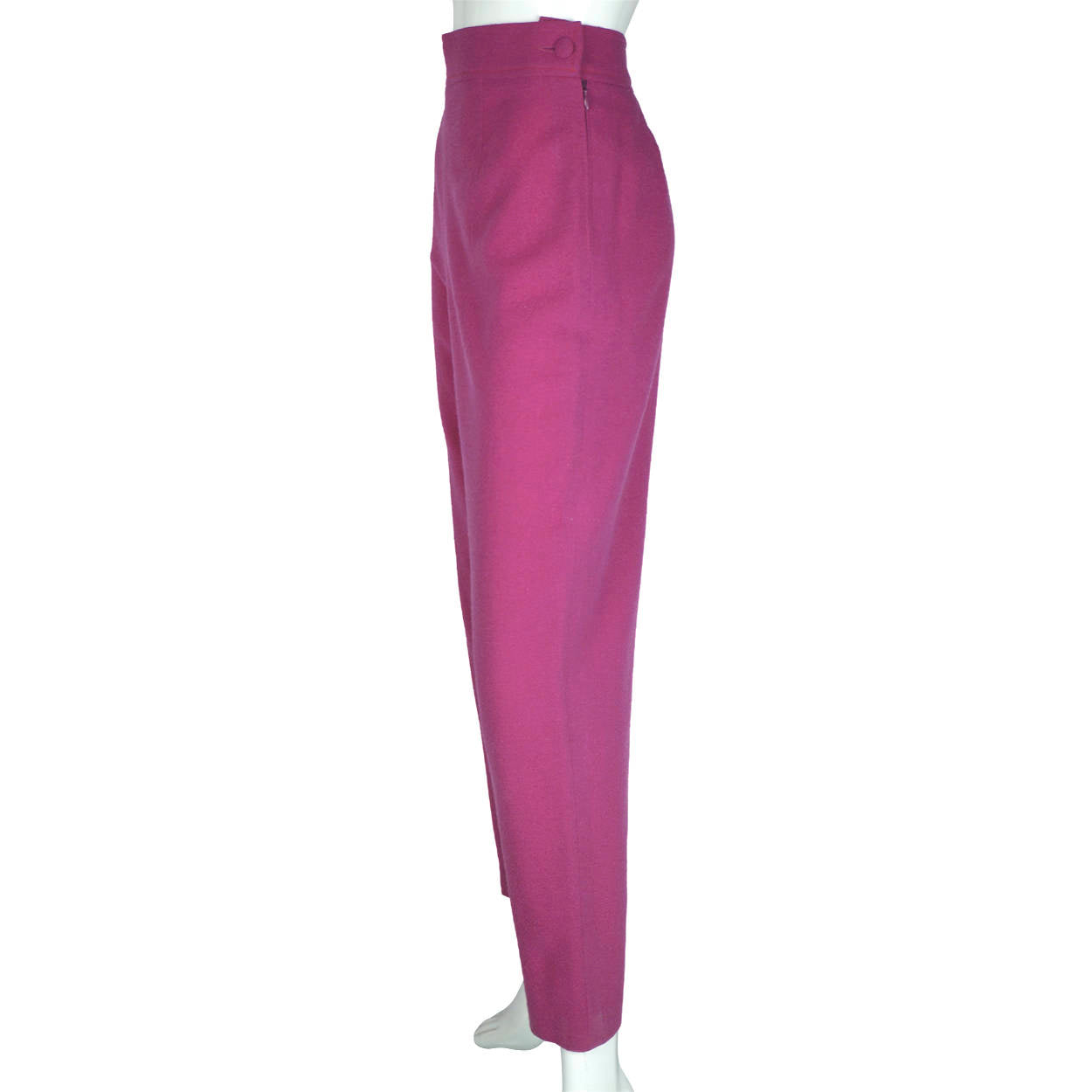 1980s Vintage Courreges Pant Suit Magenta Pink Size 44 - Poppy's Vintage Clothing