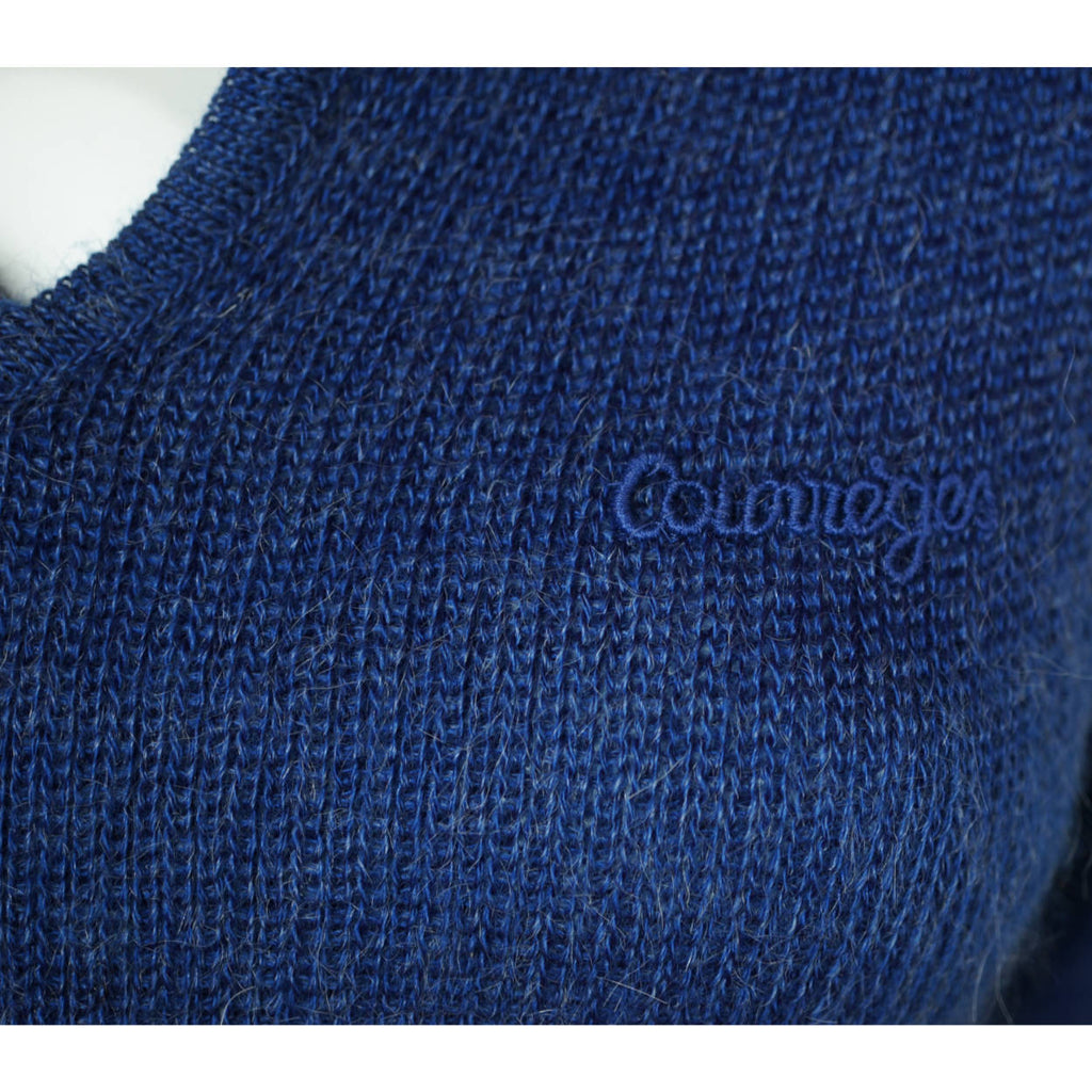 Vintage Courreges Paris Mohair &amp; Acrylic Knit Sweater 1970s Pullover Ladies Sz M - Poppy's Vintage Clothing