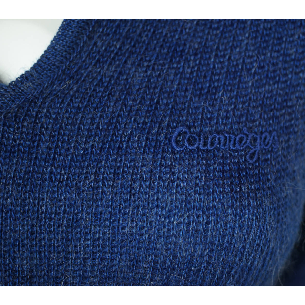 Vintage Courreges Paris Mohair &amp; Acrylic Knit Sweater 1970s Pullover Ladies Sz M - Poppy's Vintage Clothing