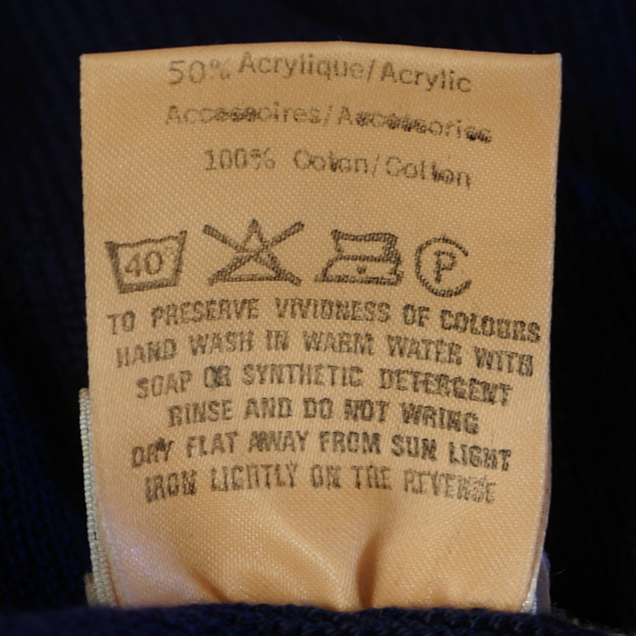 Vintage 1970s Courreges Paris Logo Sweater Top Blue Cotton Acrylic