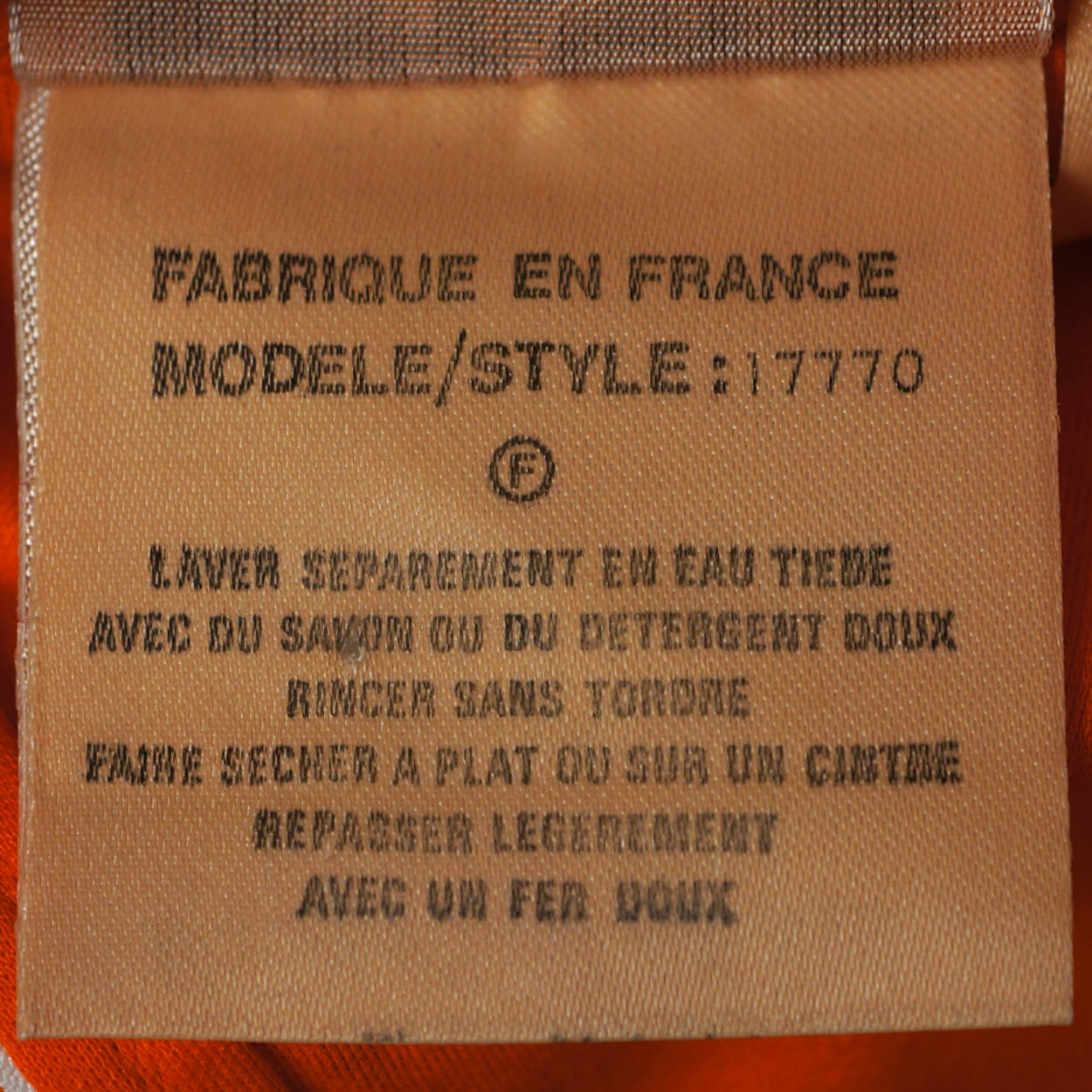 Vintage 1970s Courreges Orange Cotton Top with White Zipper Short Sleeve Size S - Poppy's Vintage Clothing