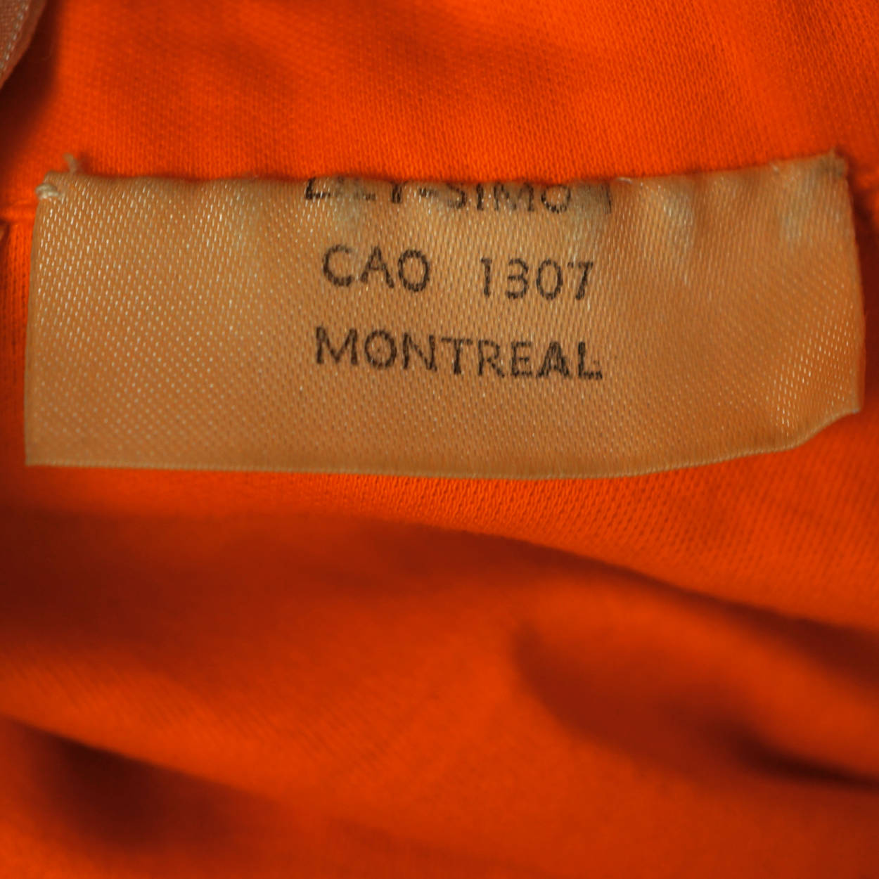 Vintage 1970s Courreges Orange Cotton Top with White Zipper Short Sleeve Size S - Poppy's Vintage Clothing