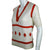 Vintage 70s Courreges Paris Intarsia Sweater Red White Sz S - Poppy's Vintage Clothing