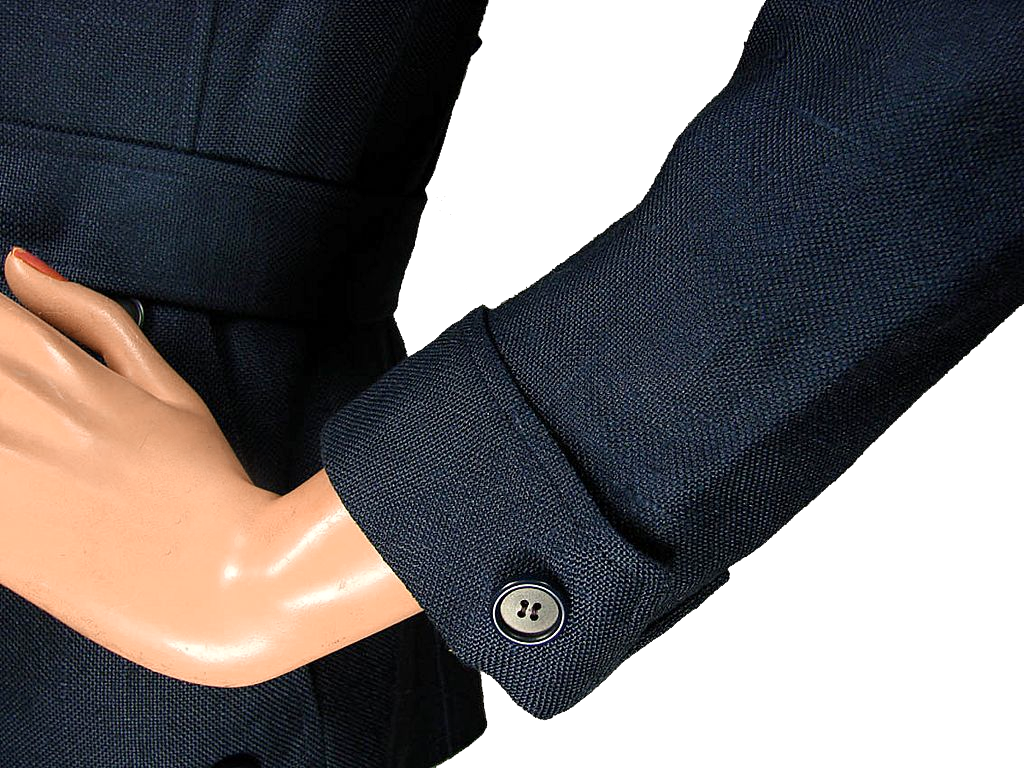 Vintage Courreges 70s Blue Rayon Jacket - S - Poppy's Vintage Clothing