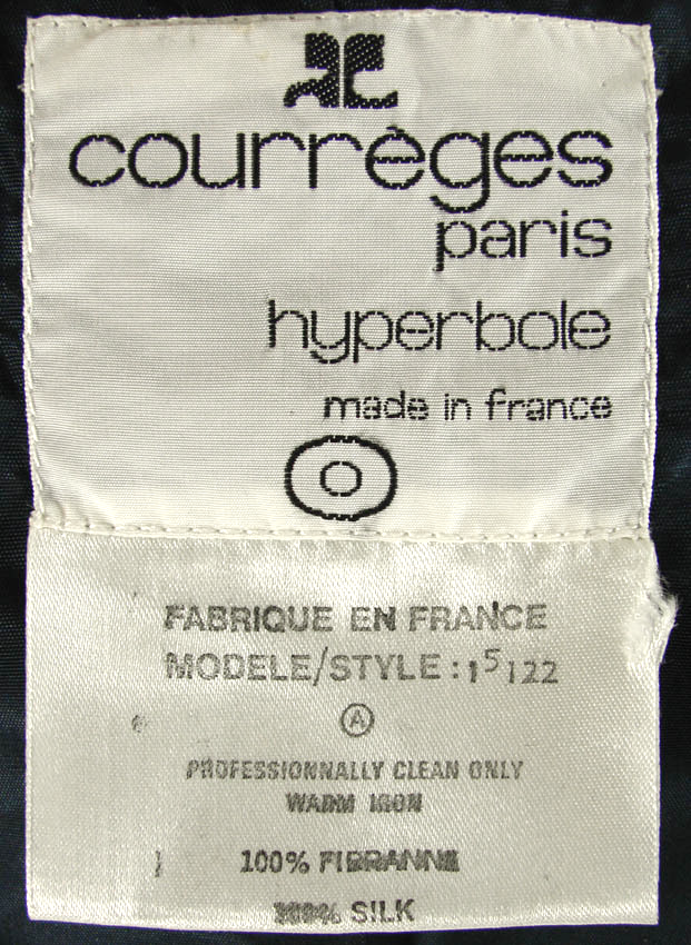 Vintage Courreges 70s Blue Rayon Jacket - S - Poppy's Vintage Clothing