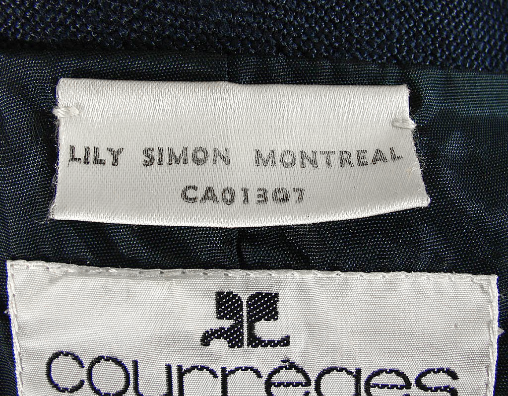 Vintage Courreges 70s Blue Rayon Jacket - S - Poppy's Vintage Clothing