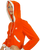 Vintage 70s Courreges Paris Orange Velour Hoodie Ladies Size S - Poppy's Vintage Clothing