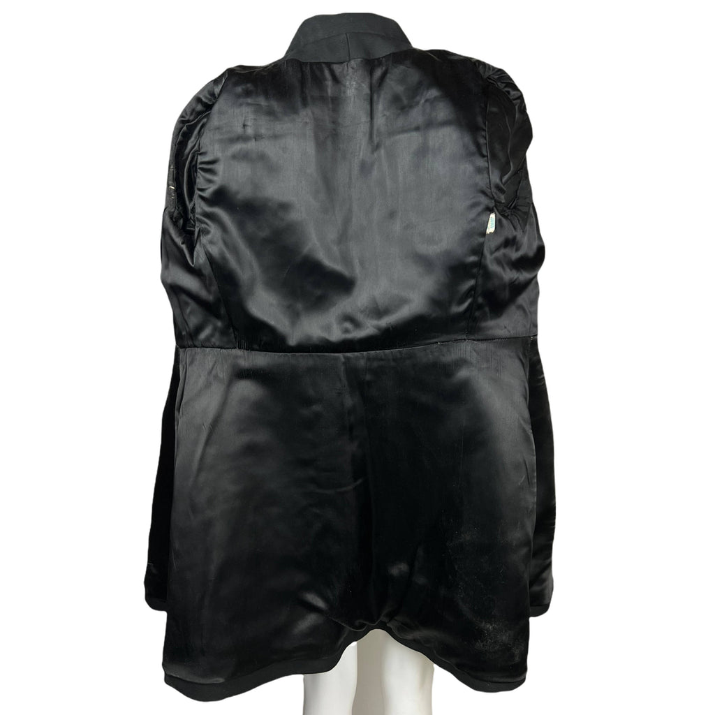 Vintage 1970s Black Wool Coat Couture by Wilson’s Ladies S M