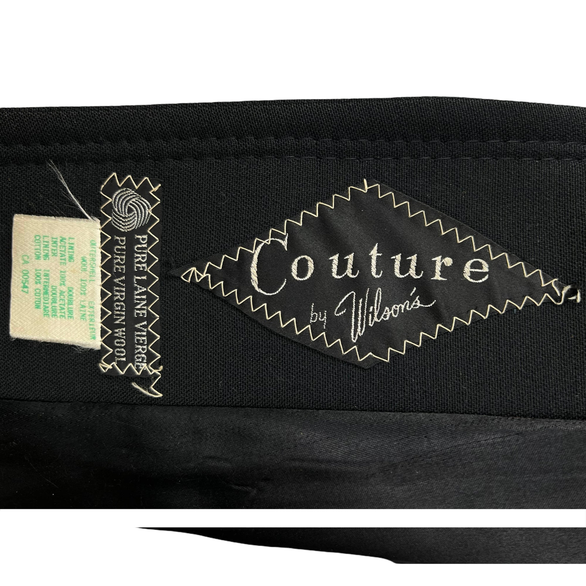Vintage 1970s Black Wool Coat Couture by Wilson’s Ladies S M
