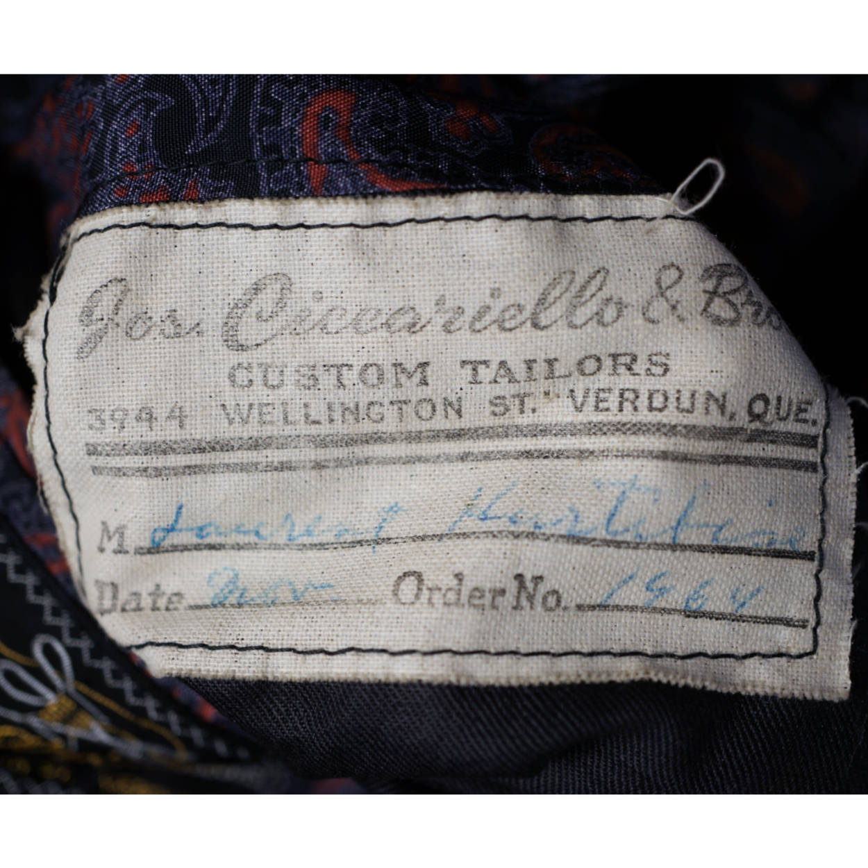Vintage 60s Mens Crombie Cloth Wool Overcoat Custom Tailored Coat Size L 1964 - Poppy's Vintage Clothing