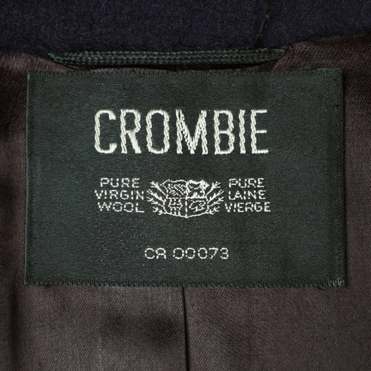 Vintage Mens Overcoat 70s Crombie Blue Long Wool Coat Size M - Poppy's Vintage Clothing