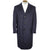 Vintage Mens Overcoat 70s Crombie Blue Long Wool Coat Size M - Poppy's Vintage Clothing