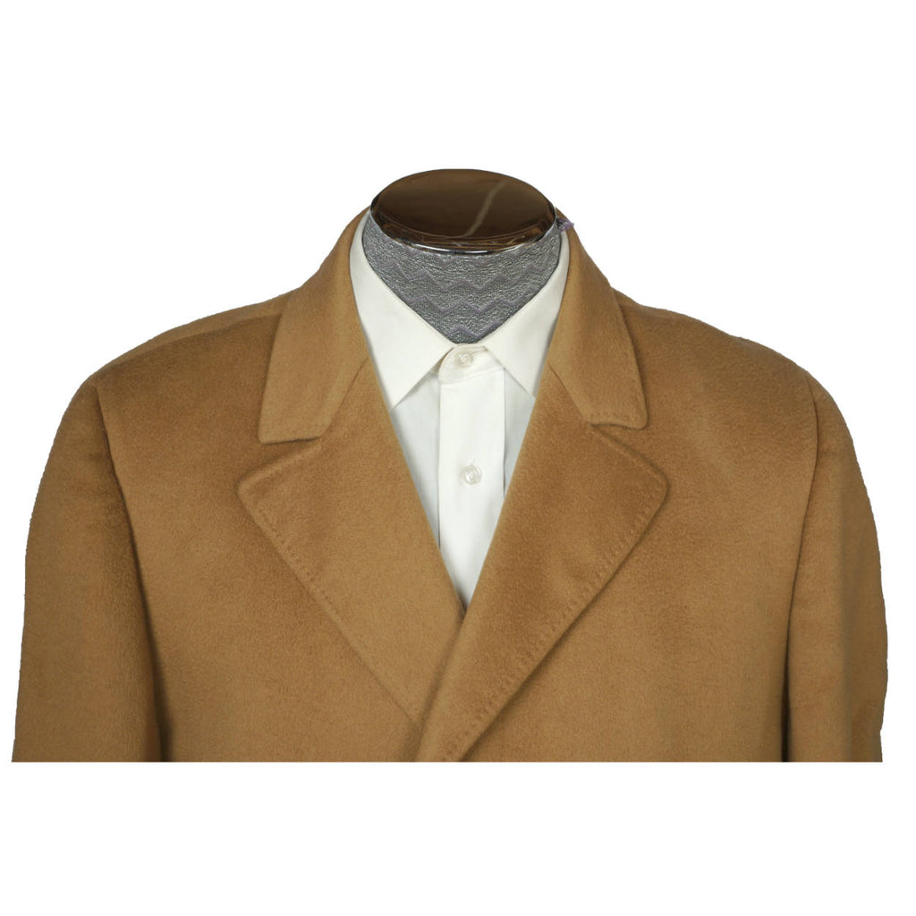 Vintage 1960s Overcoat Crombie 100% Pure Cashmere Loomed in Scotland Mens Coat M - Poppy's Vintage Clothing