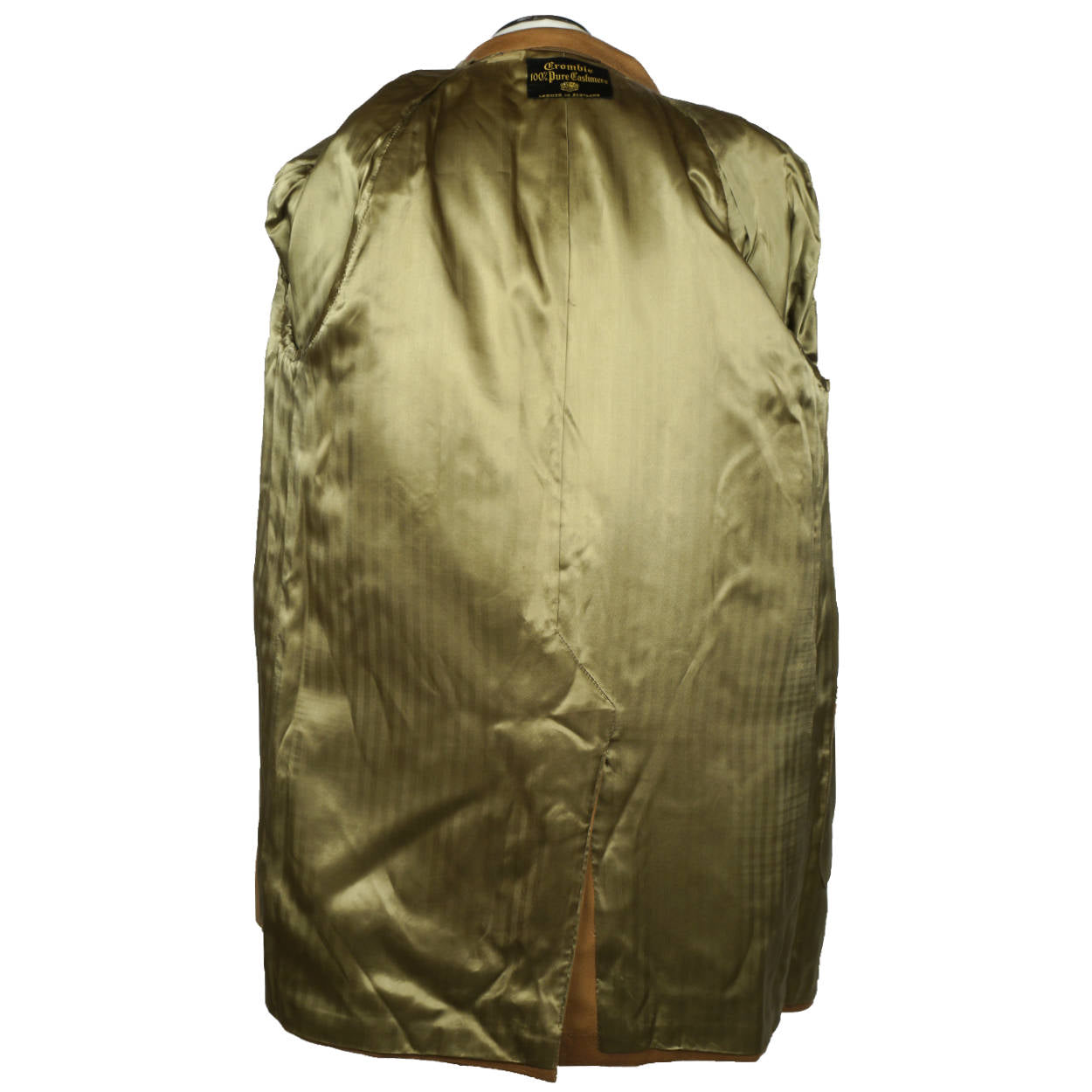 Vintage 1960s Overcoat Crombie 100% Pure Cashmere Loomed in Scotland Mens Coat M - Poppy's Vintage Clothing