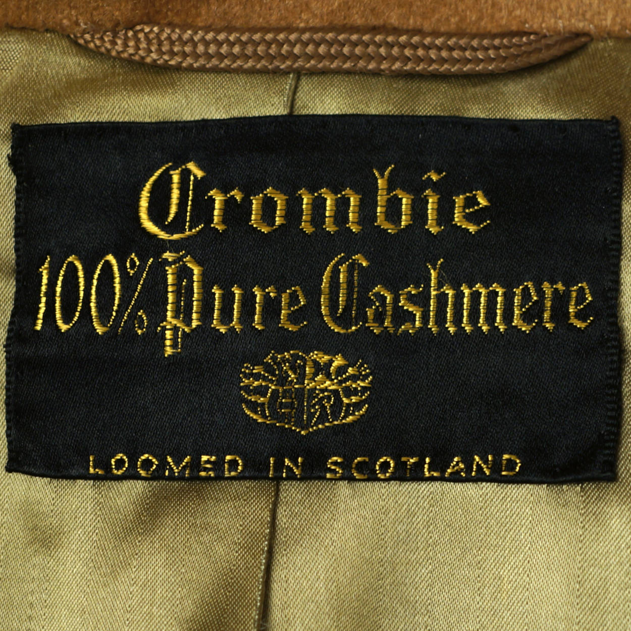 Vintage 1960s Overcoat Crombie 100% Pure Cashmere Loomed in Scotland Mens Coat M - Poppy's Vintage Clothing