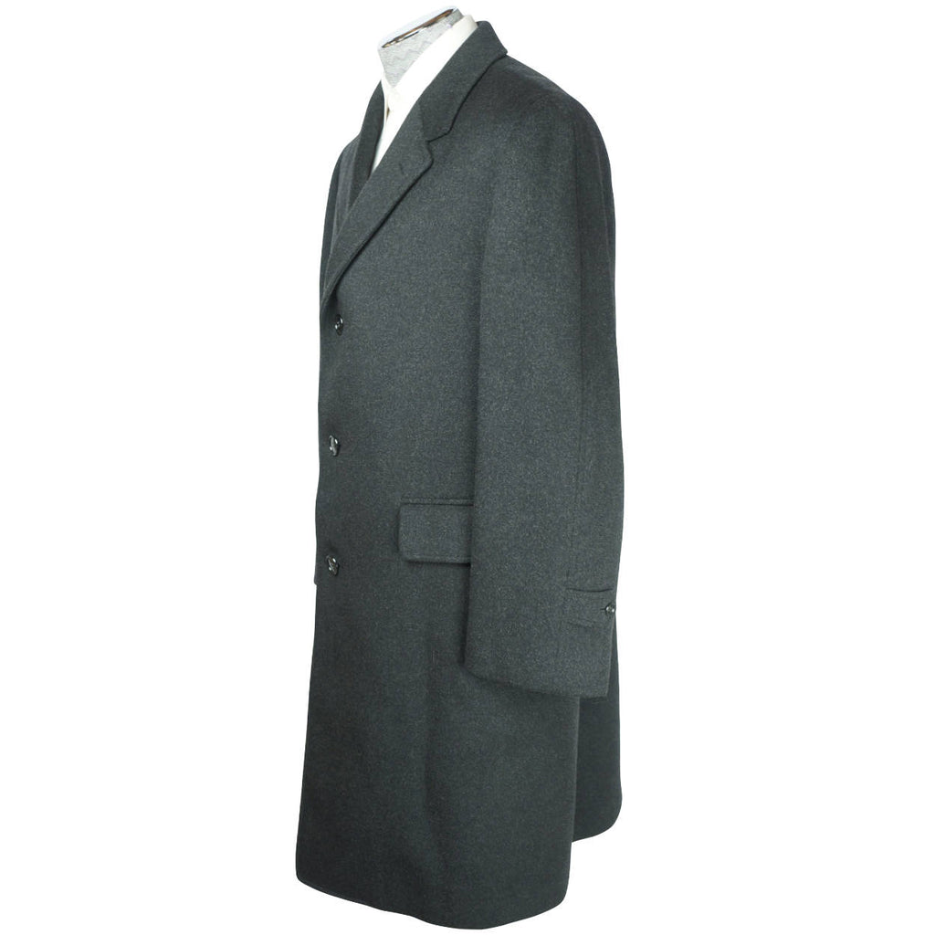 Vintage 60s Mens Overcoat Crombie Sabelere Scottish Wool Coat Size M L - Poppy's Vintage Clothing