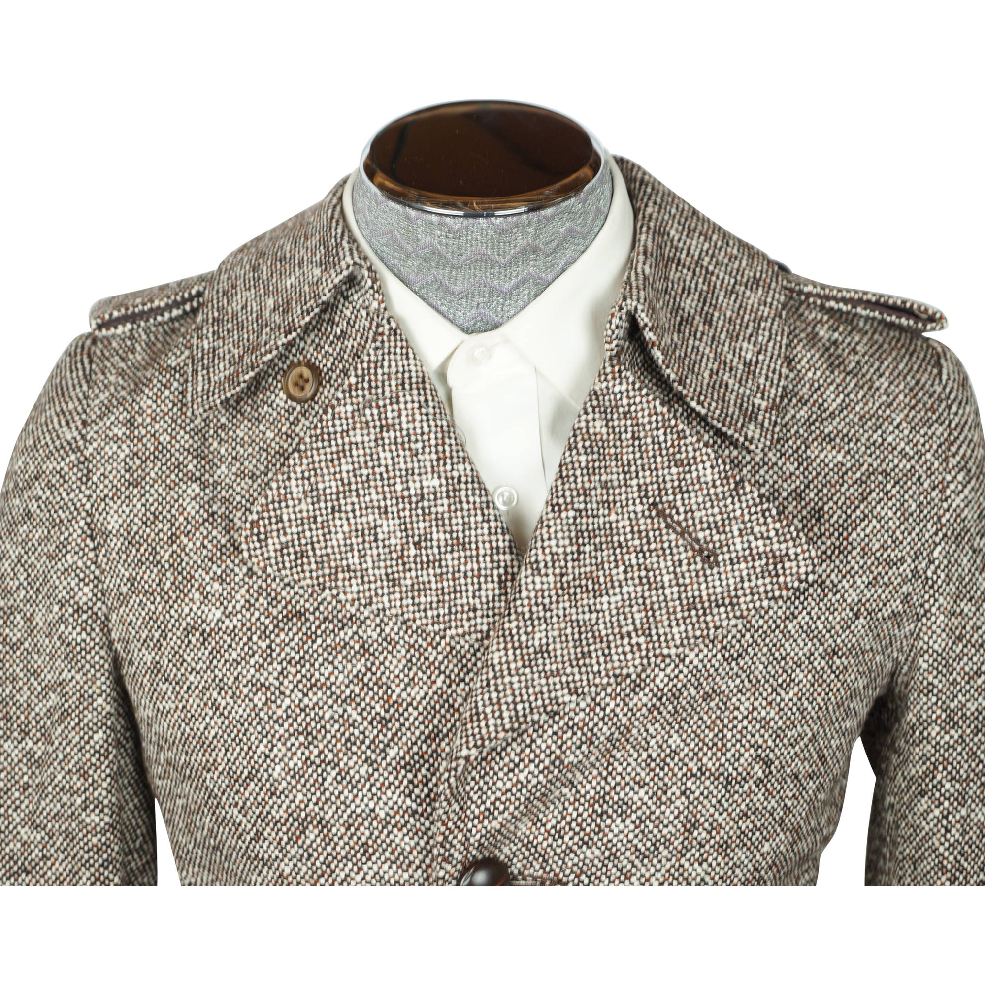 Vintage 70s Dandy Fashion Coat Tweed Wool Overcoat