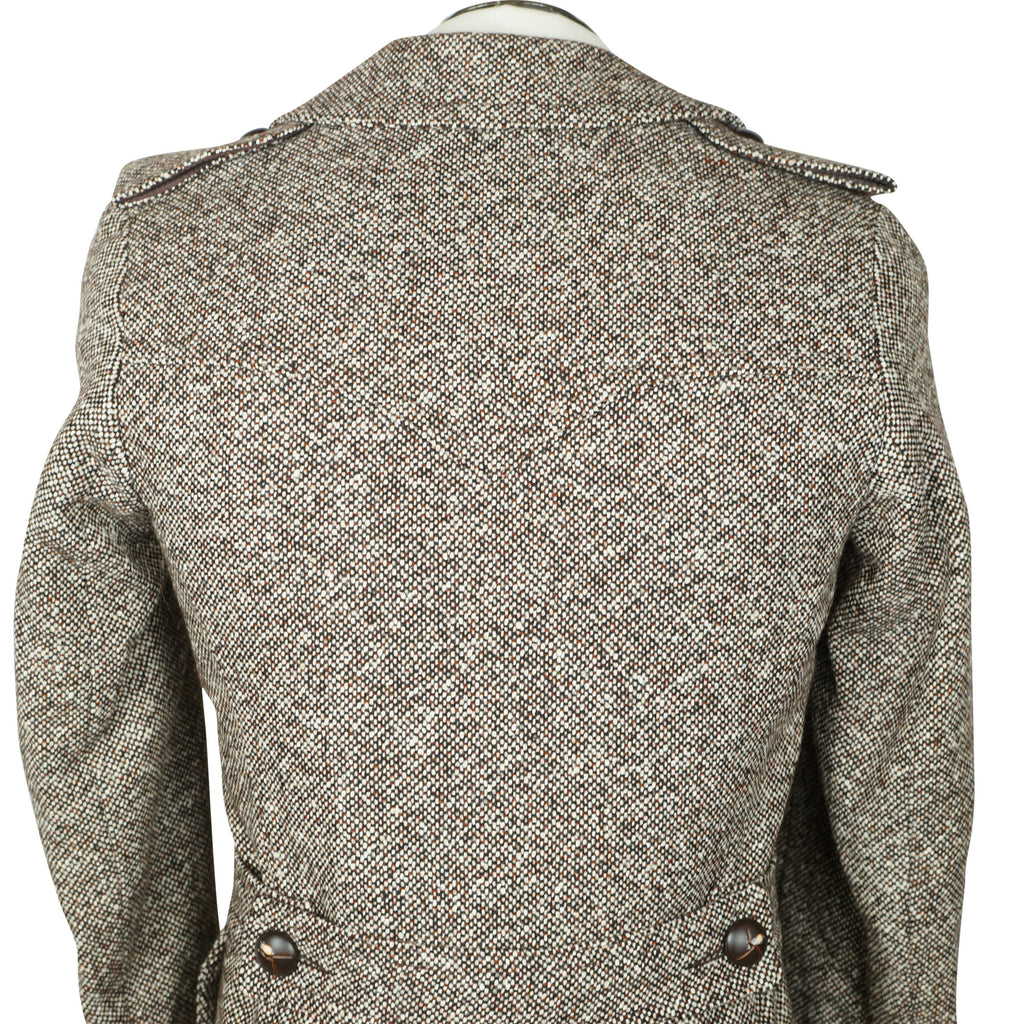 Vintage 70s Dandy Fashion Coat Tweed Wool Overcoat