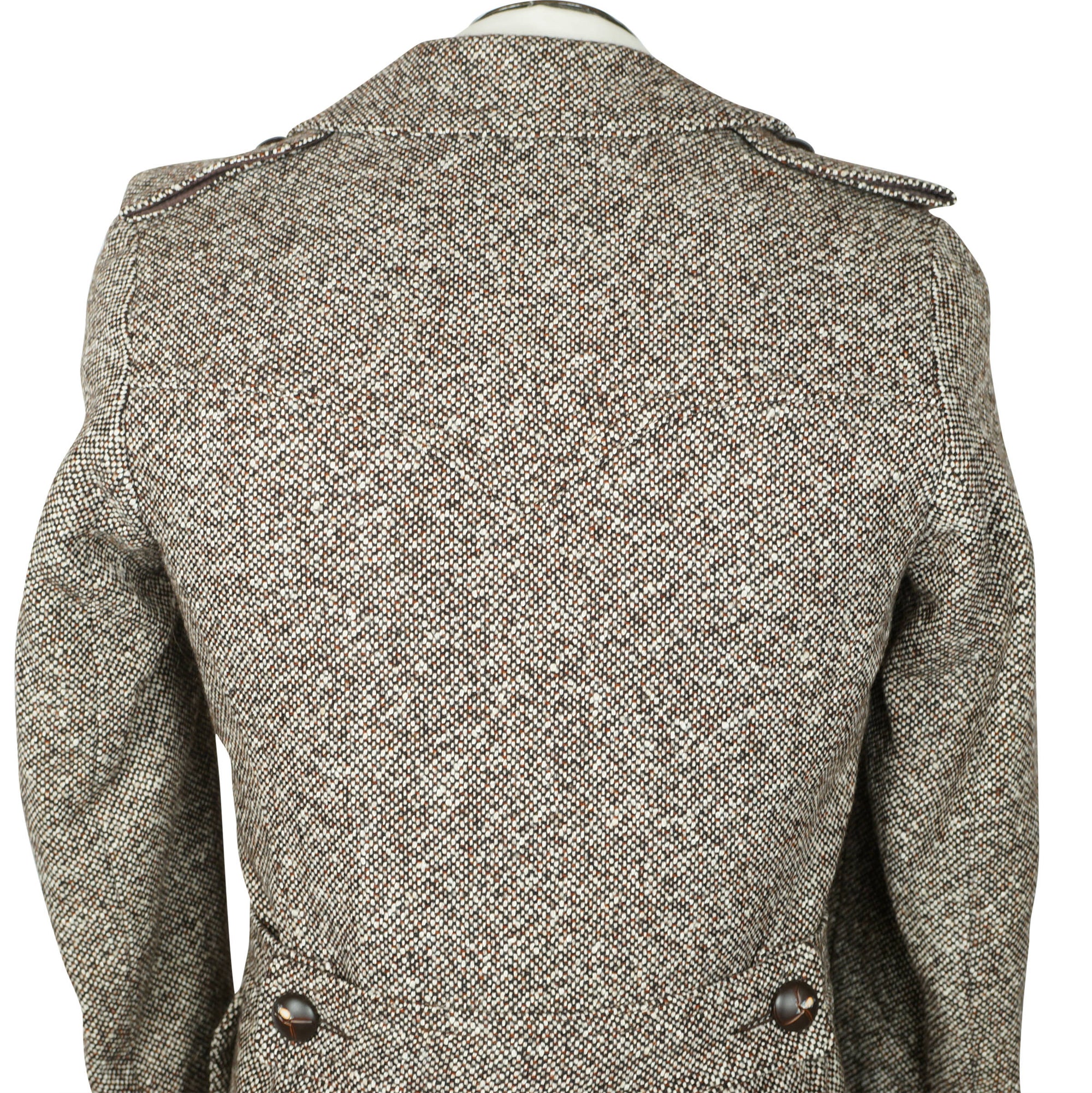 Vintage 70s Dandy Fashion Coat Tweed Wool Overcoat