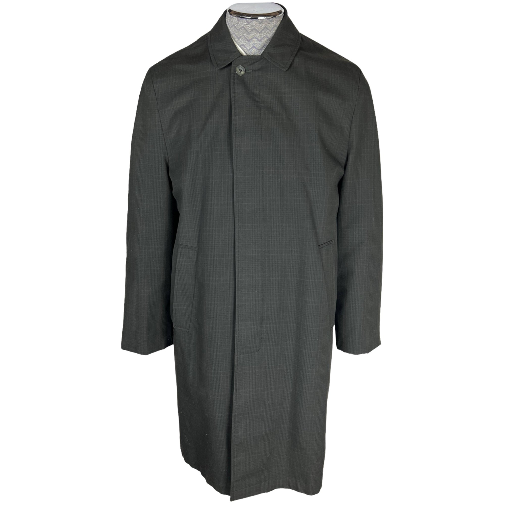 Vintage 1960s Mens Raincoat w Striped Lining Croydon Sz M L