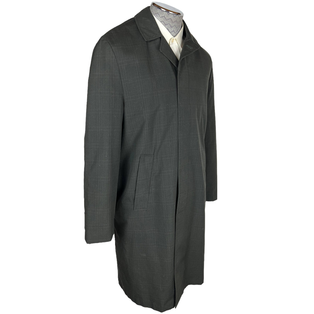 Vintage 1960s Mens Raincoat w Striped Lining Croydon Sz M L
